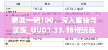 精准一码100，深入解析与实施_UUO1.33.48传统版