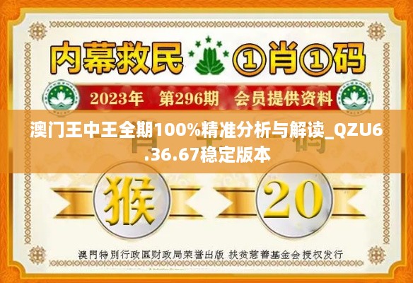 澳门王中王全期100%精准分析与解读_QZU6.36.67稳定版本