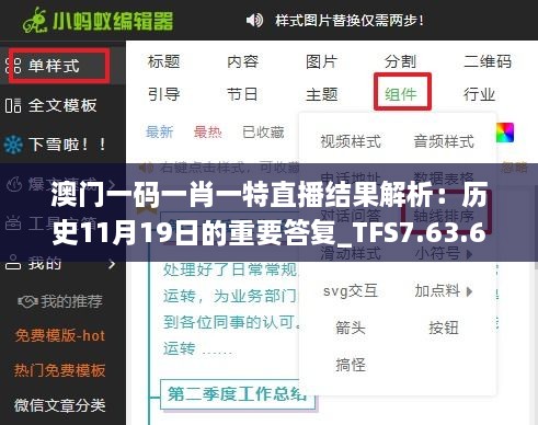 澳门一码一肖一特直播结果解析：历史11月19日的重要答复_TFS7.63.60稳定版