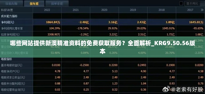 哪些网站提供新澳精准资料的免费获取服务？全面解析_KRG9.50.56版本