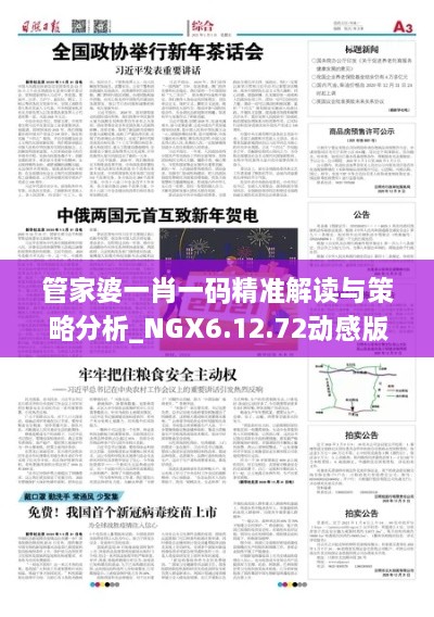 管家婆一肖一码精准解读与策略分析_NGX6.12.72动感版