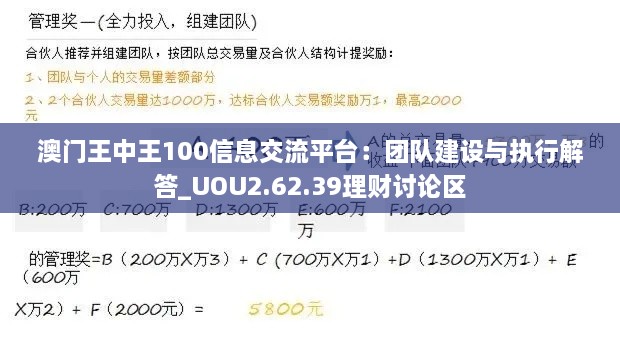 澳门王中王100信息交流平台：团队建设与执行解答_UOU2.62.39理财讨论区