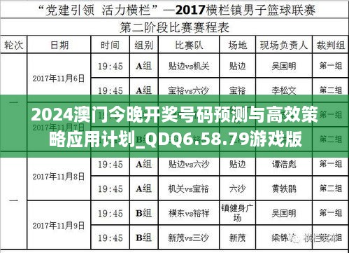 2024澳门今晚开奖号码预测与高效策略应用计划_QDQ6.58.79游戏版