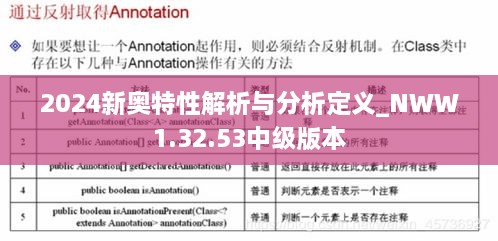 2024新奥特性解析与分析定义_NWW1.32.53中级版本