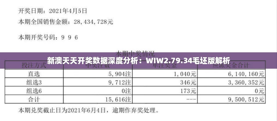 新澳天天开奖数据深度分析：WIW2.79.34毛坯版解析