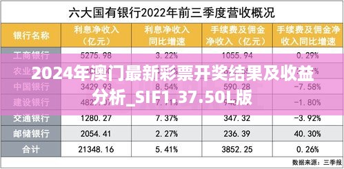 2024年澳门最新彩票开奖结果及收益分析_SIF1.37.50L版