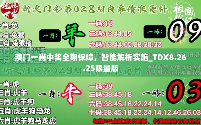 澳门一肖中奖全期保障，智能解析实施_TDX8.26.25限量版