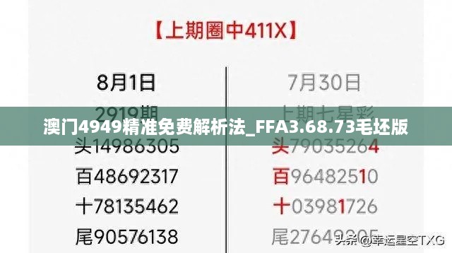 澳门4949精准免费解析法_FFA3.68.73毛坯版