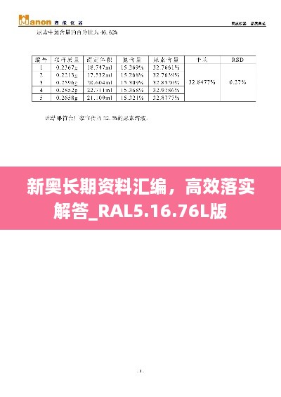 新奥长期资料汇编，高效落实解答_RAL5.16.76L版