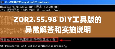 ZOR2.55.98 DIY工具版的异常解答和实施说明