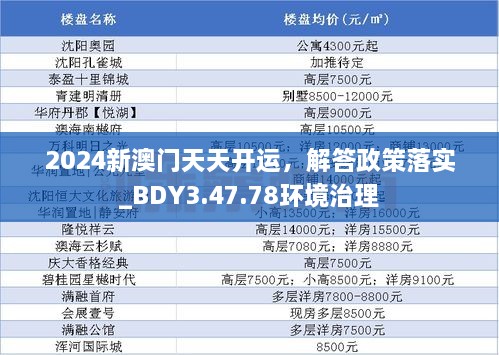 2024新澳门天天开运，解答政策落实_BDY3.47.78环境治理