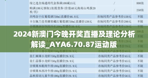 2024新澳门今晚开奖直播及理论分析解读_AYA6.70.87运动版