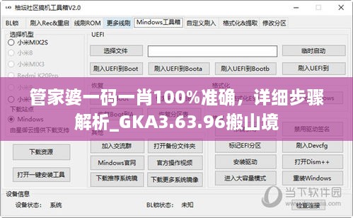 管家婆一码一肖100%准确，详细步骤解析_GKA3.63.96搬山境