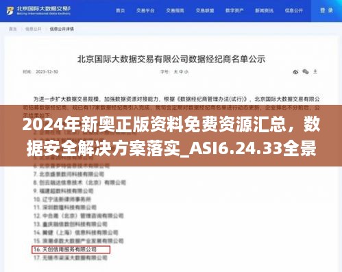 2024年新奥正版资料免费资源汇总，数据安全解决方案落实_ASI6.24.33全景版