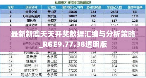 最新新澳天天开奖数据汇编与分析策略_RGE9.77.38透明版