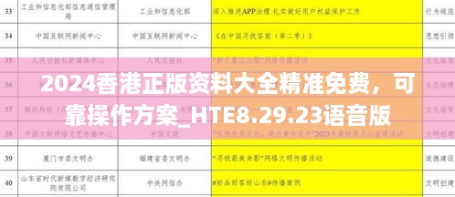 2024香港正版资料大全精准免费，可靠操作方案_HTE8.29.23语音版