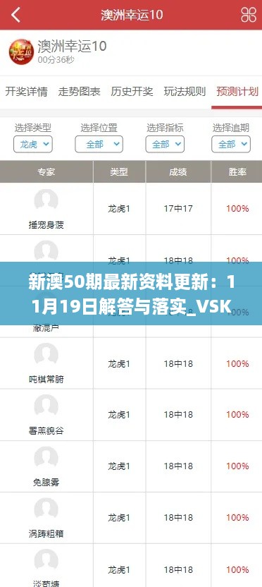 新澳50期最新资料更新：11月19日解答与落实_VSK9.53.36任务版