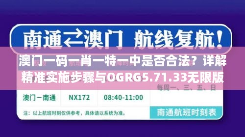 澳门一码一肖一特一中是否合法？详解精准实施步骤与OGRG5.71.33无限版