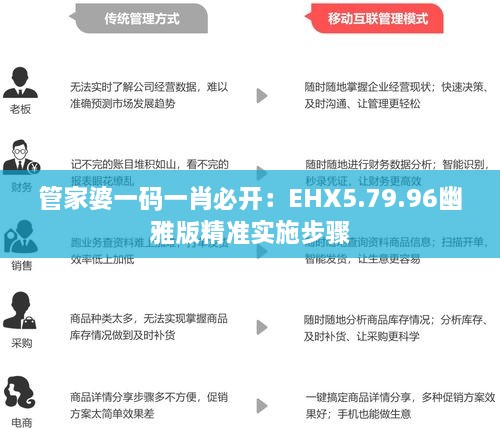 管家婆一码一肖必开：EHX5.79.96幽雅版精准实施步骤