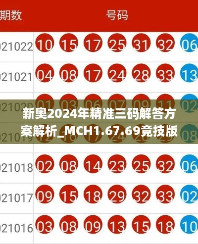 新奥2024年精准三码解答方案解析_MCH1.67.69竞技版