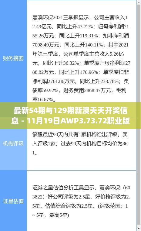 最新54期与129期新澳天天开奖信息 - 11月19日AWP3.73.72职业版智能信息化施工案例