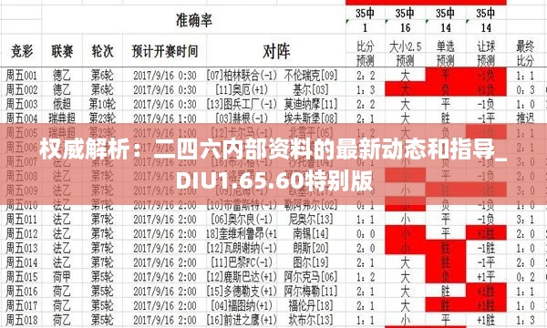 权威解析：二四六内部资料的最新动态和指导_DIU1.65.60特别版