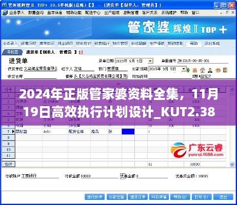 2024年正版管家婆资料全集，11月19日高效执行计划设计_KUT2.38.90特色版