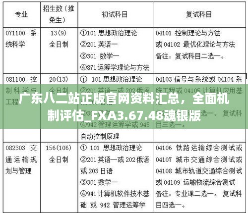 广东八二站正版官网资料汇总，全面机制评估_FXA3.67.48魂银版