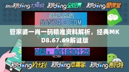 管家婆一肖一码精准资料解析，经典MKD8.67.69解谜版