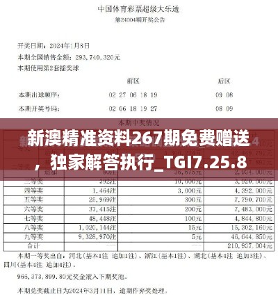 新澳精准资料267期免费赠送，独家解答执行_TGI7.25.80薪火相传版