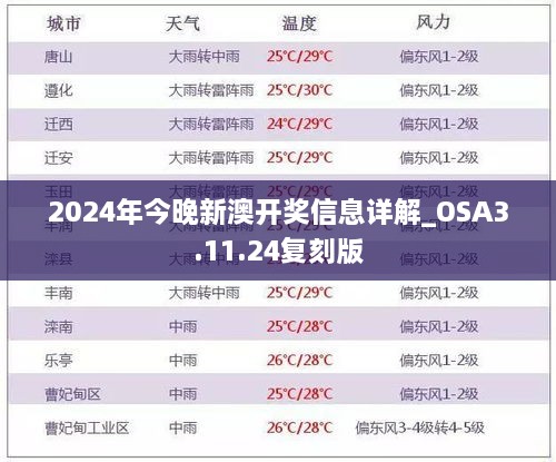 2024年今晚新澳开奖信息详解_OSA3.11.24复刻版