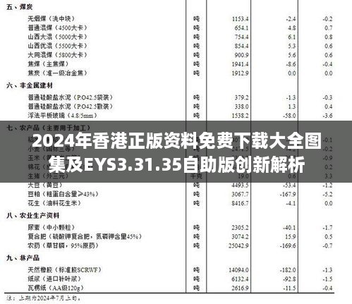 2024年香港正版资料免费下载大全图集及EYS3.31.35自助版创新解析