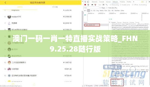 澳门一码一肖一特直播实战策略_FHN9.25.28随行版