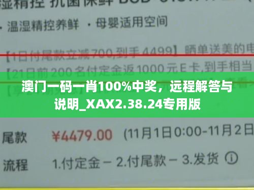 澳门一码一肖100%中奖，远程解答与说明_XAX2.38.24专用版