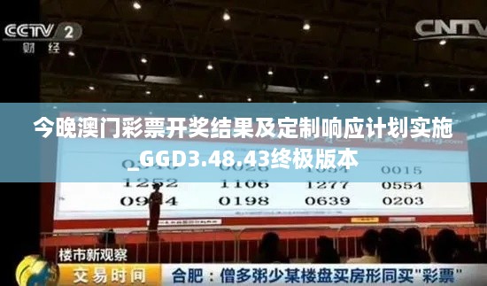 今晚澳门彩票开奖结果及定制响应计划实施_GGD3.48.43终极版本