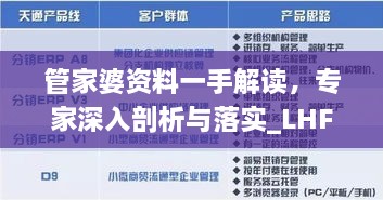 管家婆资料一手解读，专家深入剖析与落实_LHF5.42.28防御版