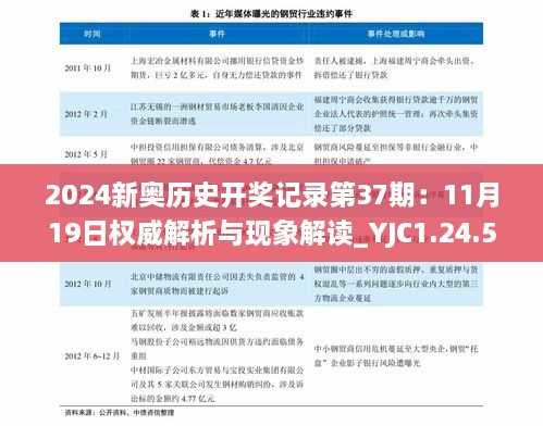 2024新奥历史开奖记录第37期：11月19日权威解析与现象解读_YJC1.24.58动图版