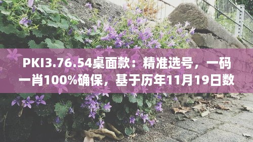 PKI3.76.54桌面款：精准选号，一码一肖100%确保，基于历年11月19日数据决策