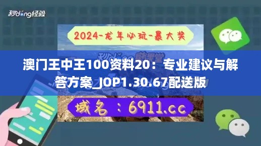 澳门王中王100资料20：专业建议与解答方案_JOP1.30.67配送版