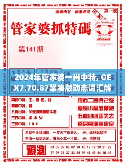 2024年管家婆一肖中特, OEX7.70.87紧凑版动态词汇解析