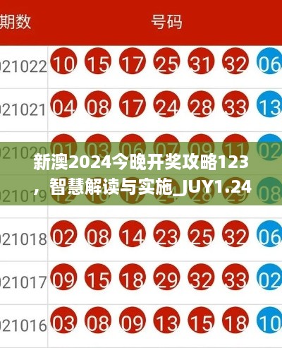 新澳2024今晚开奖攻略123，智慧解读与实施_JUY1.24.96传承版