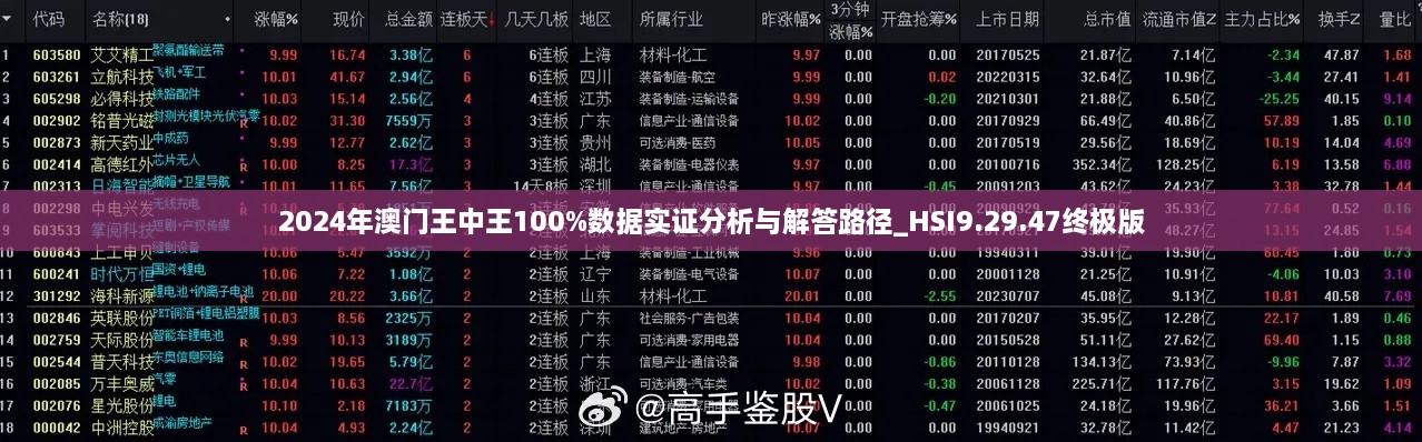 2024年澳门王中王100%数据实证分析与解答路径_HSI9.29.47终极版