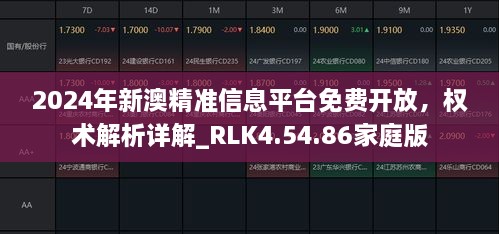 2024年新澳精准信息平台免费开放，权术解析详解_RLK4.54.86家庭版