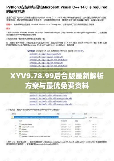 XYV9.78.99后台版最新解析方案与最优免费资料