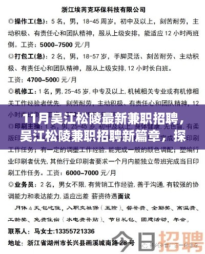 11月吴江松陵兼职招聘最新动态，新机遇与影响的探寻