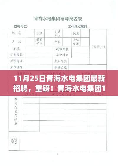 青海水电集团全新招聘启幕，职业梦想从这里起航！