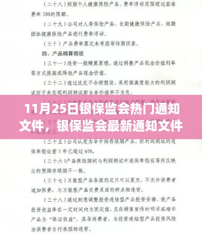 银保监会最新通知文件解读与操作指南，聚焦11月25日热门文件解析