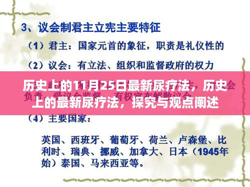 历史上的最新尿疗法，探究与观点阐述的历程（11月25日最新更新）