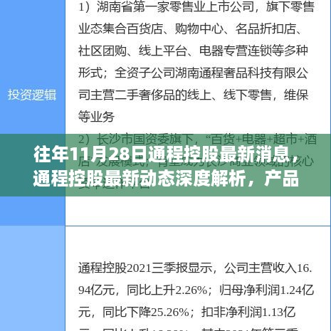 通程控股最新动态深度解析，产品特性、用户体验与市场竞争力探讨，深度了解往年消息更新