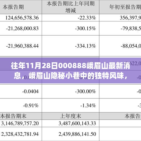 峨眉山隐秘小巷特色小店故事，最新消息揭秘独特风味